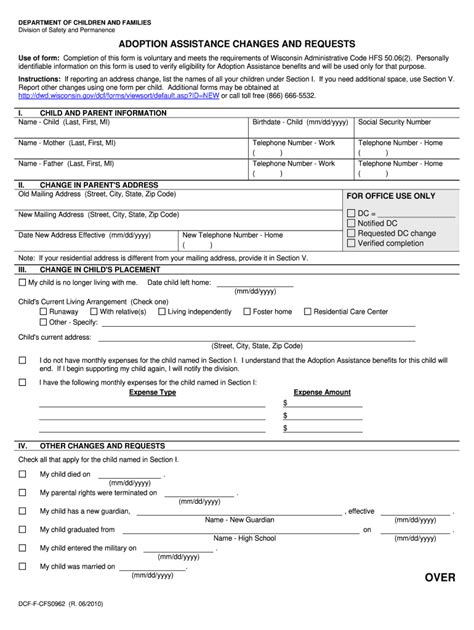 dcf forms and applications